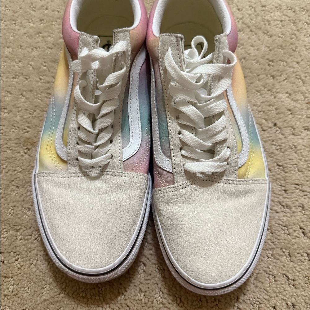 Vans White and Pink Sneakers